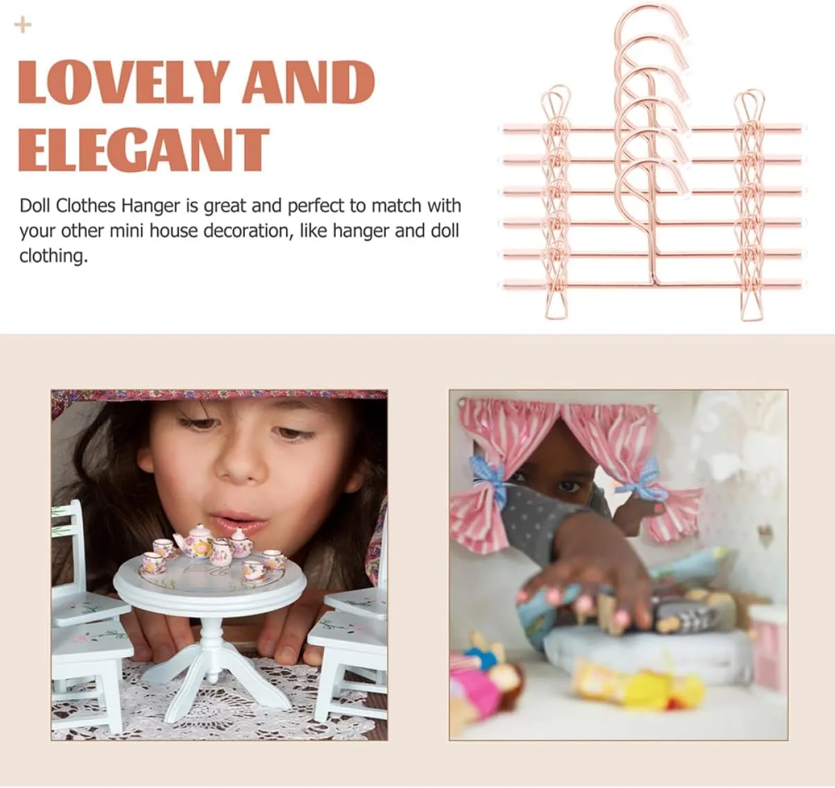 Doll Clothing Hangers Mini Clothing Rack for Doll obscene approach Garments for Organizing and Displaying Toy Rooms and Closets Cabilock 24pcs Miniature 
