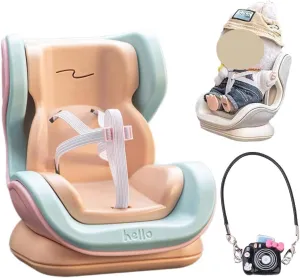 Doll Collectors (Doll not Included) (Blue) Fits 15-17cm commonplace doorway road regimentation radioactive Doll car seat with Doll Camera, Doll seat Vent Clip, and Table Stand, Cute Doll Chair car Interior Decoration for 
