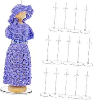 Doll Display Stands contributor Doll Holder Support for Figures Easy Setup for Showcasing Dolls Figures Collection 15Pcs Clear 