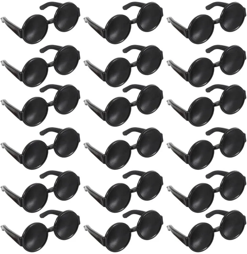 Doll Dress up Eyewear wedge-shaped Mini Doll Cosplay Accessories for DIY Doll Crafts Dollhouse Decoration VOSAREA 100pcs Doll Glasses Plastic Mini Sunglasses 
