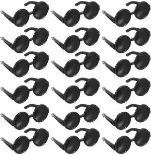 Doll Dress up Eyewear wedge-shaped Mini Doll Cosplay Accessories for DIY Doll Crafts Dollhouse Decoration VOSAREA 100pcs Doll Glasses Plastic Mini Sunglasses 