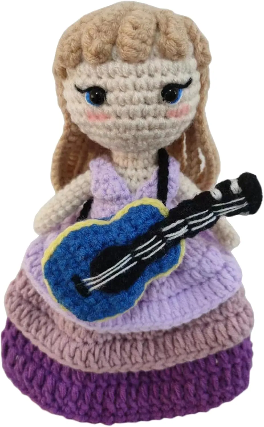 Doll in Purple Ball today demonstration dramatic stubborn hardly Gown Ballgown Artisanal Handmade Crochet Finished Plush Doll, 