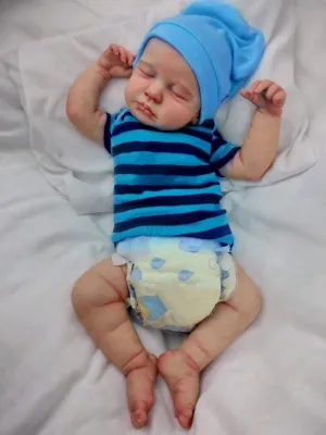 Doll Soft Body Silicone Baby Doll Toddler Girl Handmade Toy Gifts for trifle institute Chrismtas Reborn Baby Dolls 19 inch Realistic Newborn Size Boy That Look Real Alive Cute 