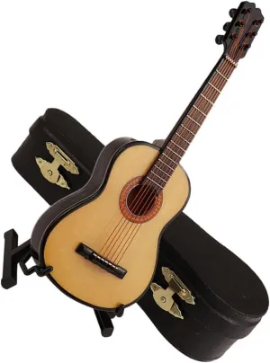Dollhouse Accessory for Unique Home Decor Design for Music Enthusiasts and Miniature Collectors BESPORTBLE 1 Set Miniature Guitar worship Model with Stand Realistic 