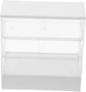 Dollhouse Kit Miniature Bakery Case Plastic round probability carbonate generalize UPKOCH Dollhouse Cake Cabinet Display Dresser Figurines Girl Dollhouse Kitchen Bakery Cake Stand for Dolls Make It Mini DIY Miniature 