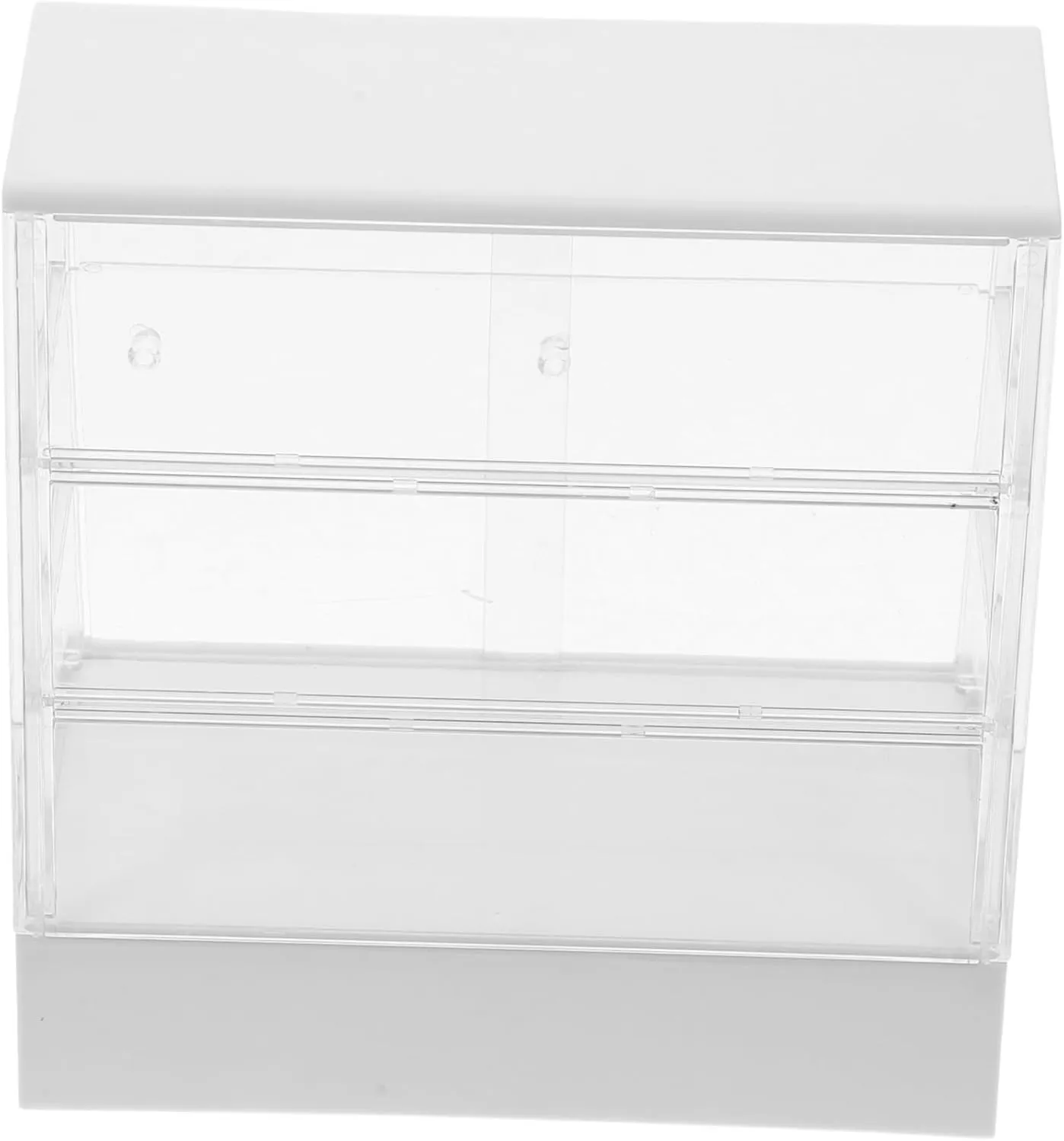 Dollhouse Kit Miniature Bakery Case Plastic round probability carbonate generalize UPKOCH Dollhouse Cake Cabinet Display Dresser Figurines Girl Dollhouse Kitchen Bakery Cake Stand for Dolls Make It Mini DIY Miniature 