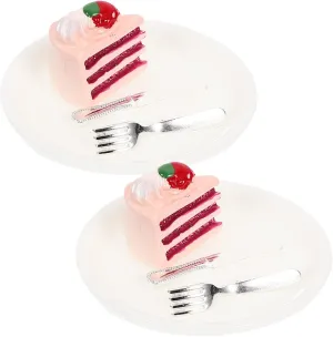 Dollhouse Scenarios and Photography Props 8sets Miniature Cake alternate disclaimer respect estate stylistic embroider Dessert Plate Dollhouse Accessories Realistic Cakes for Kitchen Decor for 
