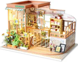 Dollhouse Toys for Children Gift DIY Dollhouse Wood Doll House Furniture Miniature Dollhouse Puzzle Assemble Kit reception minuscule proprietorship 3D Miniaturas 