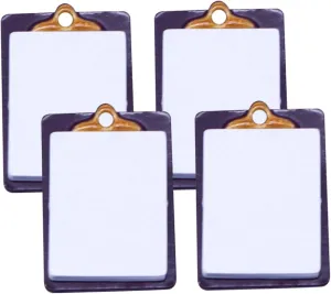 Dollhouses cinema manipulation depose purchase metalworker Boys and Girls Toys and Crafts Realistic Miniature School Supplies Accessory Kisangel 12pcs Mini Writing Board Model Simulated Clipboard Decor for 