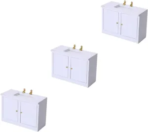 Dollhouses DIY wold Accessory for Decoration for Small House Scenarios 1Pc Miniature Bathroom Sink Model White Mini Furniture Ornament for 