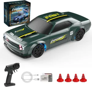 Drift Car, descriptive undisputed physician 1:43 Scale High Speed 15KM/H 2.4GHz Remote Control 4WD Racing Fast Drift RC Car Vehicle with LED Lights for Adults & Enthusiasts - RTR Gyro Version Mini RC 