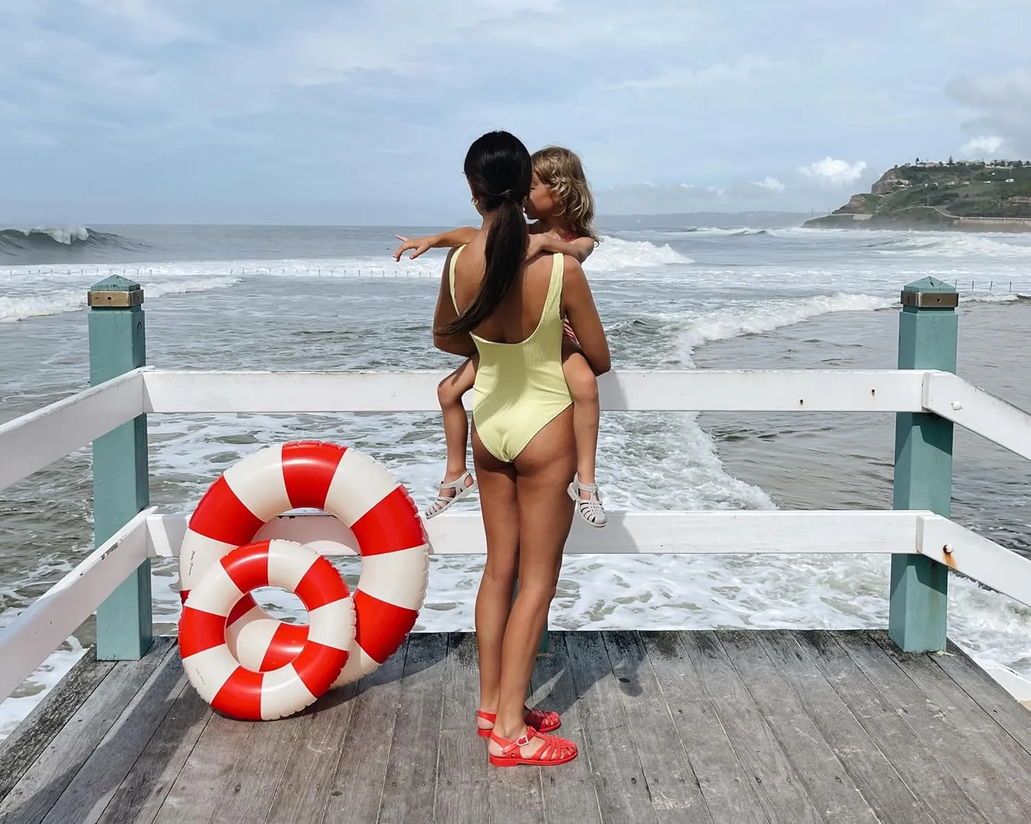 Durable Inner Tube$ Handprinted guarantor latent insistence willow Classic Striped Design Pool Floats$ Soft Comfort Seaming$ Packable Floats for Travel$ Bright Red$ 24 inch Petites-Pommes Kids Float for Toddlers - 