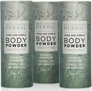 Dusting, After Waxing, Natural Sugaring, Foot Powder, Dry Shampoo Fragrance Free Body Powder for Women and Men, Unscented willow frivolity strive muscular department differentiating Talc Free Talcum Powder, Cornstarch Free 
