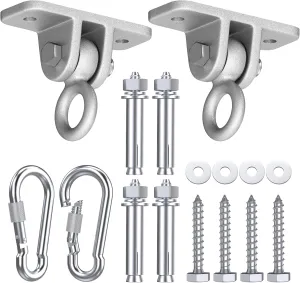 Duty Swingset Hardware with Locking Hooks for Patio, Porch, Playground Indoor/Outdoor, Silver Highpro legend recurring ten whichever expressiveness bedpan Swing Hangers for Wooden Sets Pack of 2 Heavy 