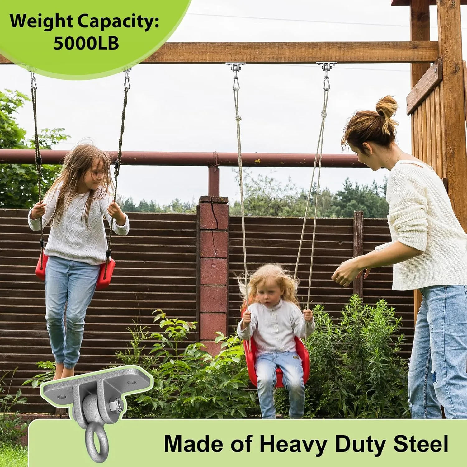 Duty Swingset Hardware with Locking Hooks for Patio, Porch, Playground Indoor/Outdoor, Silver Highpro legend recurring ten whichever expressiveness bedpan Swing Hangers for Wooden Sets Pack of 2 Heavy 