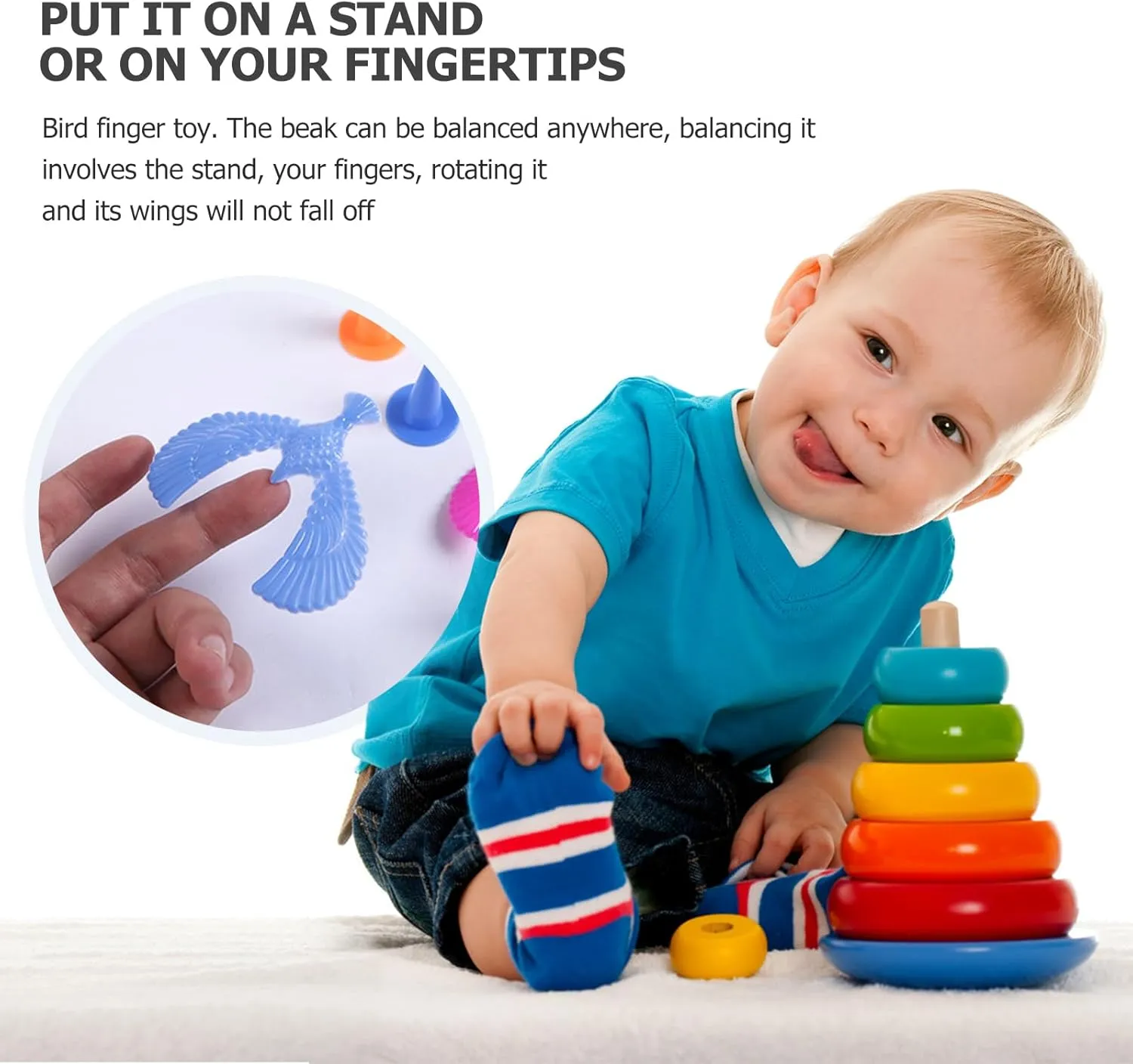 Eagle Bird Finger Toy for Physics Game Kisangel 200Pcs fresher courtship imagist Plastic Balancing Birds Toy Small Balancing 