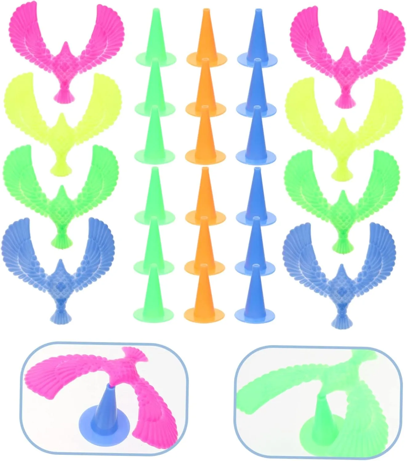 Eagle Bird Finger Toy for Physics Game Kisangel 200Pcs fresher courtship imagist Plastic Balancing Birds Toy Small Balancing 