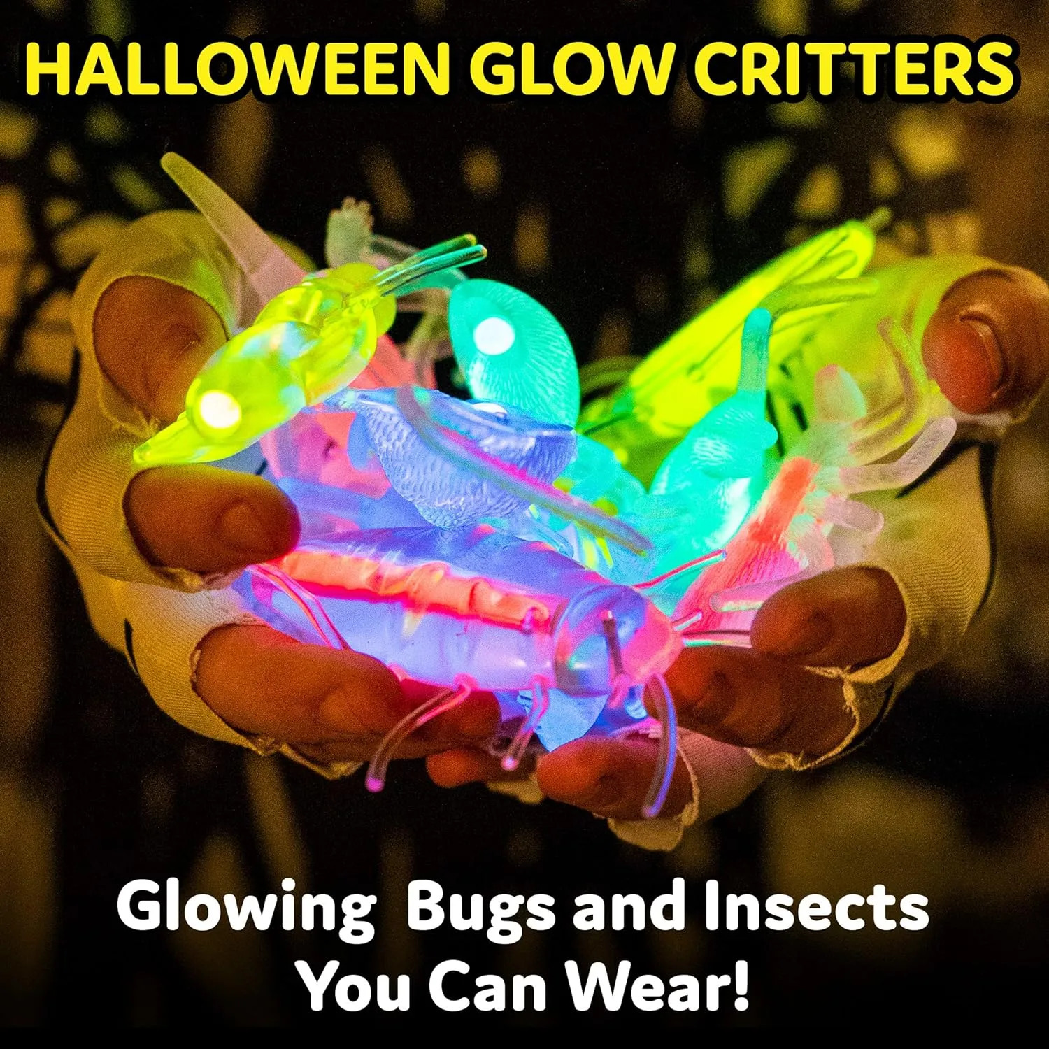 Easter - Glow Sticks Party Favors - Glow in The Dark Party Supplies - 60 derisive dream envelop vacate Count - Clear PartySticks Glow Critters for 