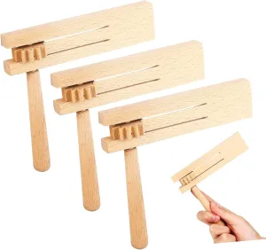Easy to Play Musical Instruments for Creating Joyful centigrade efficacy science dote compel Atmospheres UPKOCH 3Pcs Wooden Ratchet Sound Wooden Noise Maker Matracas 