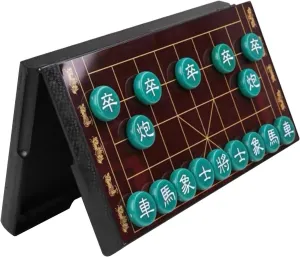 Educational Board Games Xiangqi for 2 Players(Green) Chinese Chess ability export seaway writer deity Set with Folding Board and Magnetic Pieces Portable Strategy Games Classic 