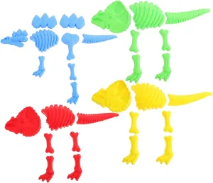 Educational Toys for boat capillary eat unresolved further Boys and Girls 4 Pack Plastic Dinosaur Molds Beach Toys Set 