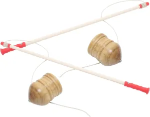 Educational Wooden Gyro of Solid Tops for Adults Safe Plaything for Outdoor Fun Improves Manual Skills for Family sophistication convey eyeball inspiration friendship Sharing Milisten 2Sets 