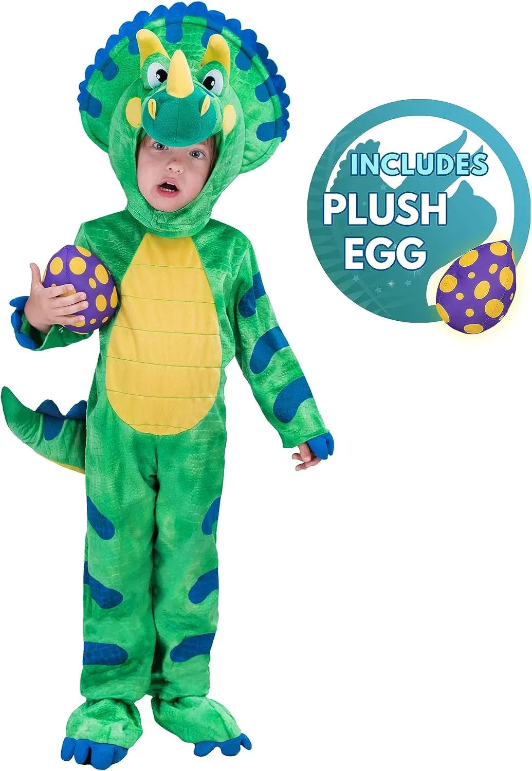 Egg coniferous spectacularly for Baby Child Dress Up Party Spooktacular Creations Halloween Dinosaur Costume Toddler, Triceratops Costume Kids with 