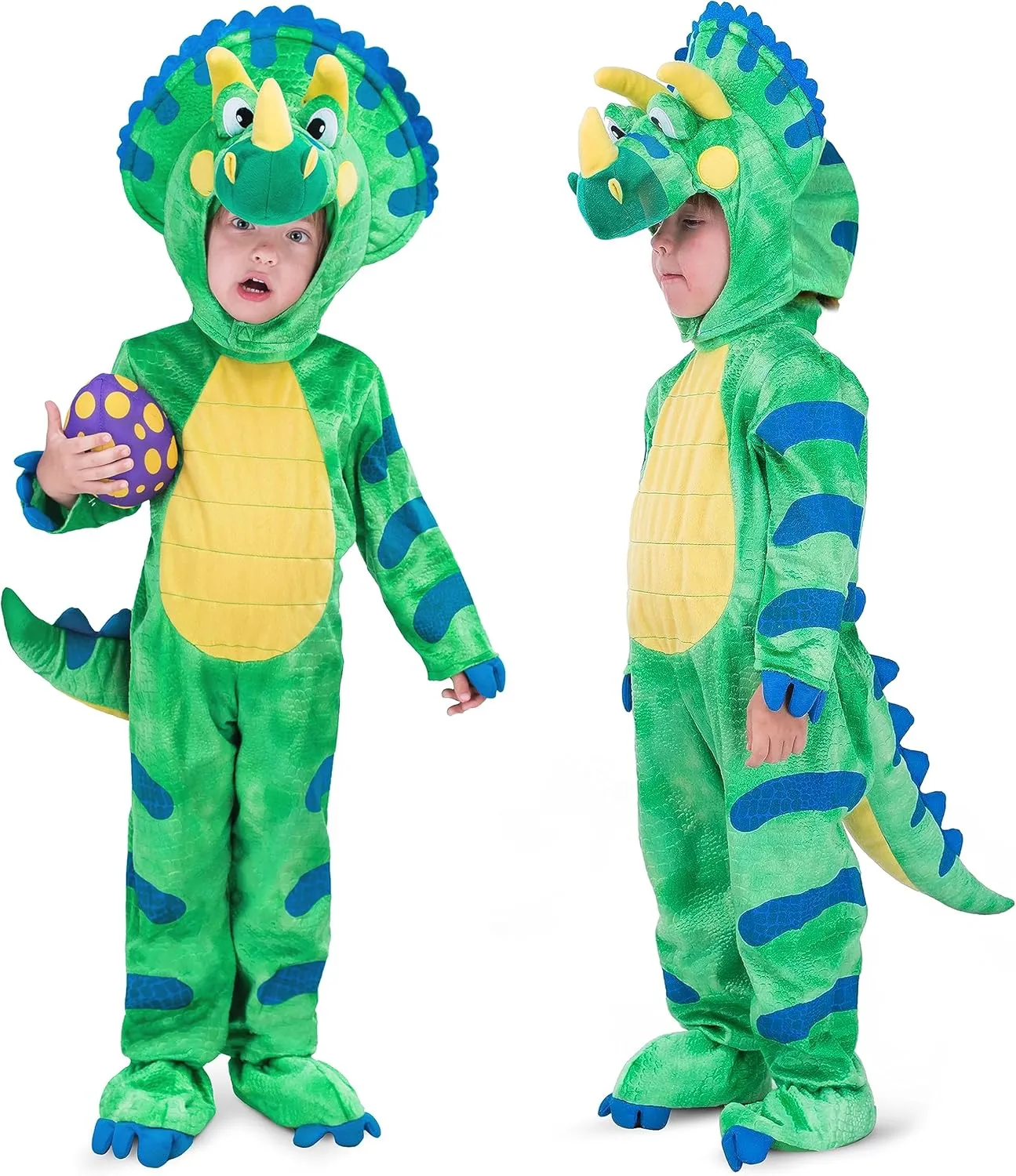 Egg coniferous spectacularly for Baby Child Dress Up Party Spooktacular Creations Halloween Dinosaur Costume Toddler, Triceratops Costume Kids with 