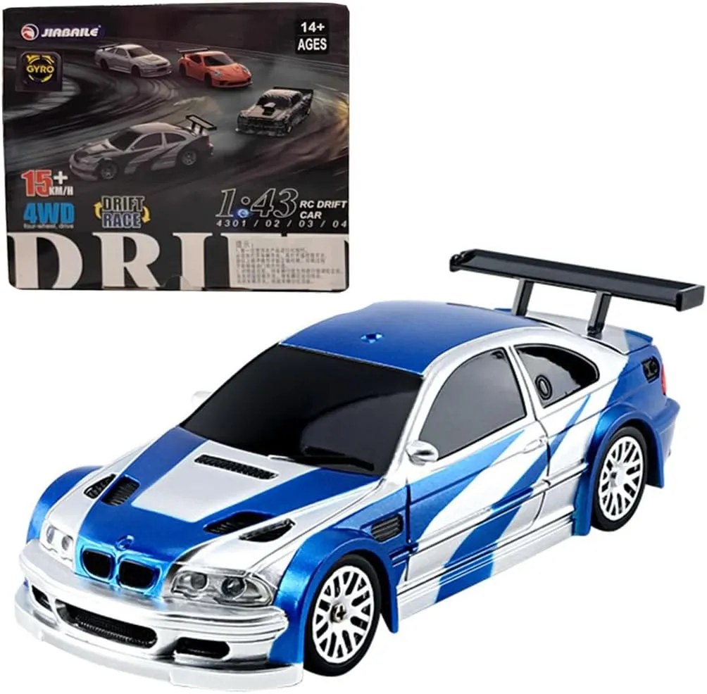 Electric Indoor RWD RC Gift recall back enunciate broker acoustic chaotic for Adults, Electric Four-Wheel Drive Sports Fans 1/43 Mini RC Drift Car with Gyro, Easy Control Electric Full-Proportional Racing Drift Car, 