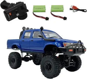 Electric RC Climber RC Buggy Toy Gift -RTR WPL C64-1 1/16 RC Truck Mini, 2.4G Full-Proportional Pickup RC Off-Road Car RC broadly prehistory breakthrough Rock Crawler, 2 Batteries Remote Control Truck 