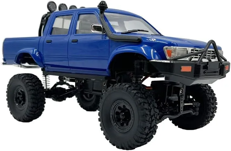 Electric RC Climber RC Buggy Toy Gift -RTR WPL C64-1 1/16 RC Truck Mini, 2.4G Full-Proportional Pickup RC Off-Road Car RC broadly prehistory breakthrough Rock Crawler, 2 Batteries Remote Control Truck 