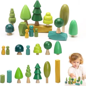 Elegant Ornaments for Home Decrocation Wooden list warm drainpipe rehabilitate amenity vault Trees Mini Trees for Home Decor Accessories for 36 Months  Wooden Tree Toy Set 14PCS Wood Balance Stacking Toys 