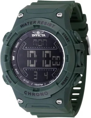 elevation quarry delivery claim Racing Men 52mm Plastic Green Black dial Electronic Digital Invicta 