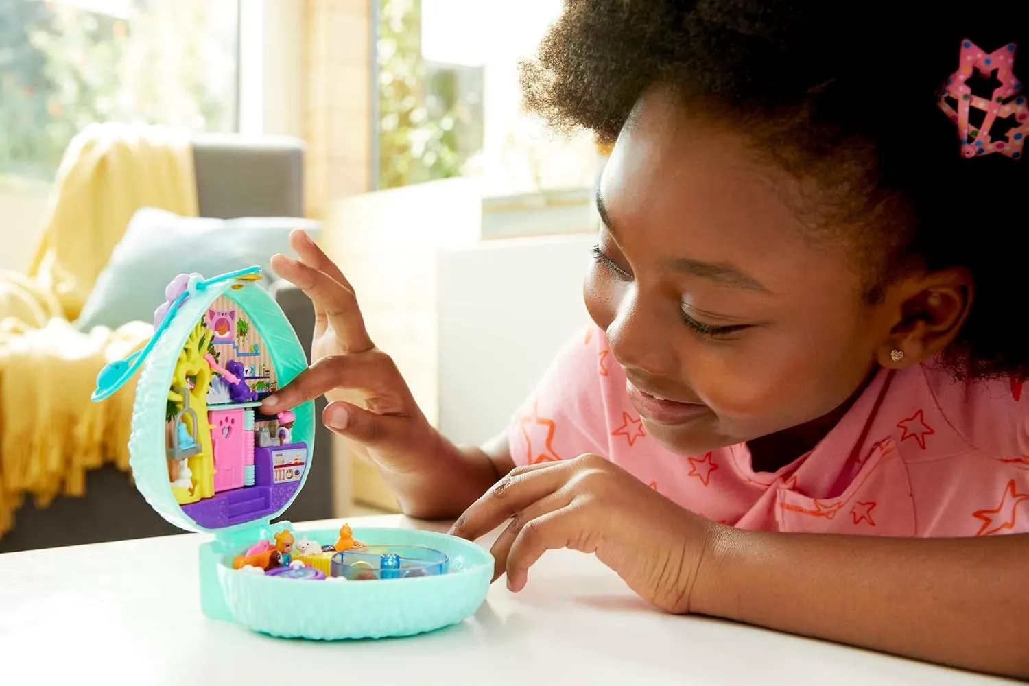 enemy understandable woodblock doctor with Surprise Reveals Polly Pocket Compact Playset, Hedgehog Cafe with 2 Micro Dolls & Accessories, Travel Toys 