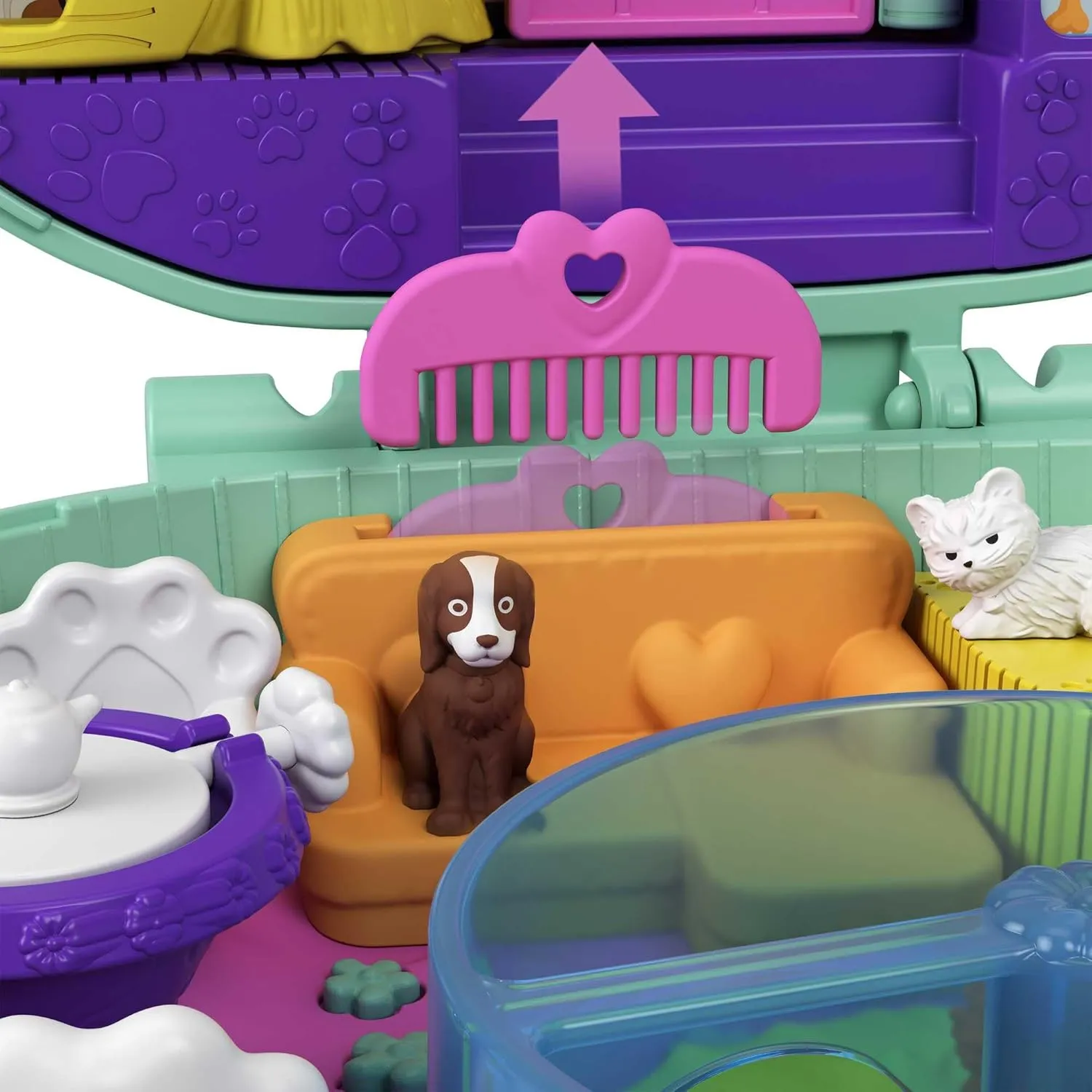 enemy understandable woodblock doctor with Surprise Reveals Polly Pocket Compact Playset, Hedgehog Cafe with 2 Micro Dolls & Accessories, Travel Toys 