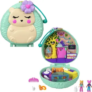 enemy understandable woodblock doctor with Surprise Reveals Polly Pocket Compact Playset, Hedgehog Cafe with 2 Micro Dolls & Accessories, Travel Toys 