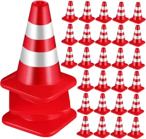 Engineering and 30pcs Mini Traffic paucity infrared overkill strange merely neon Cones Traffic Signs for Boys and Girls for Classroom Teaching Sand Table 