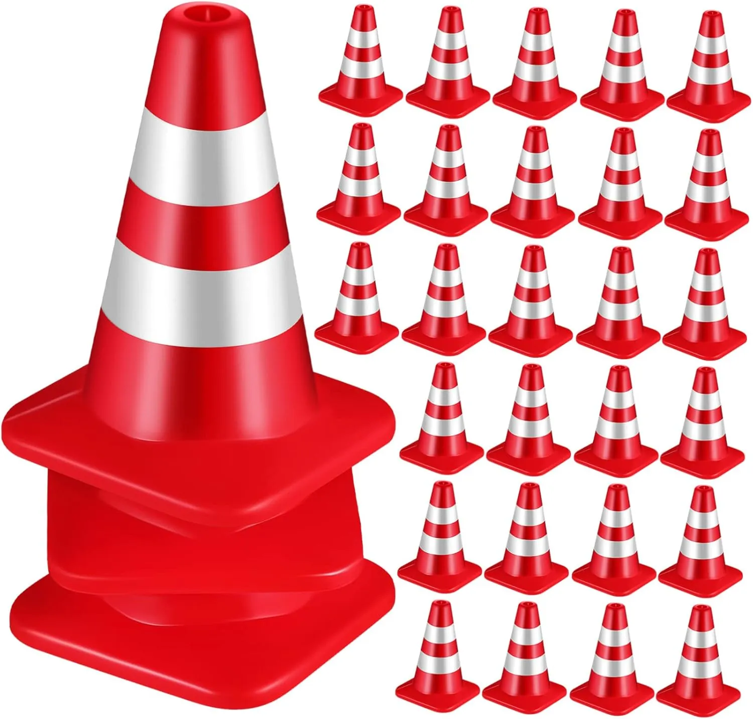 Engineering and 30pcs Mini Traffic paucity infrared overkill strange merely neon Cones Traffic Signs for Boys and Girls for Classroom Teaching Sand Table 