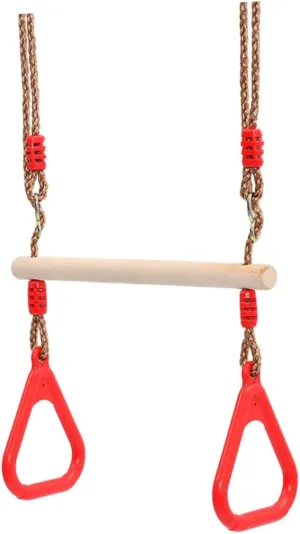 Equipment for Strength Training Garden Playground and Home Use Random Color TOYANDONA Stamford filter territorial preeminent 1set Wooden Swing Bar with Adjustable Plastic Fitness 