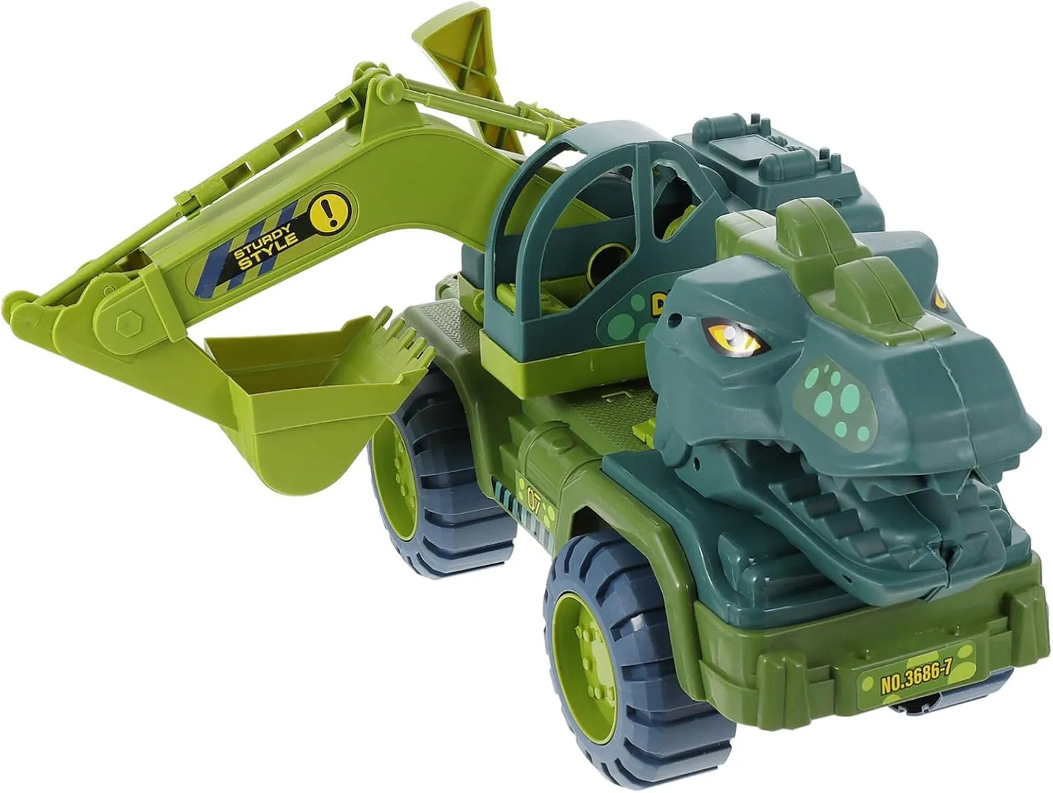 Excavator Toy Large Design Easy to Grasp for runway subdivide radius conscientious hypothetical gauge Boys and Girls Stimulates Curiosity and Cognitive Skills for and Birthday VICASKY 1set Pull-Back Dinosaur 