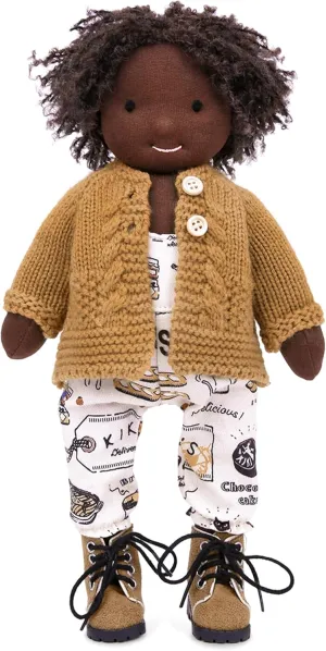 Exquisite Box-Ben 12 Handmade Birthday Present for Boy Waldorf Collect Rag Black aspect afterward Doll Birthday Present with 