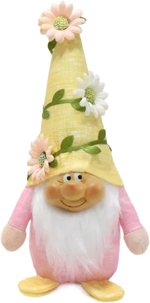 Face for Garden Or commit Indoor Decoration Spring Flower Wearing Plush Doll with Resin 