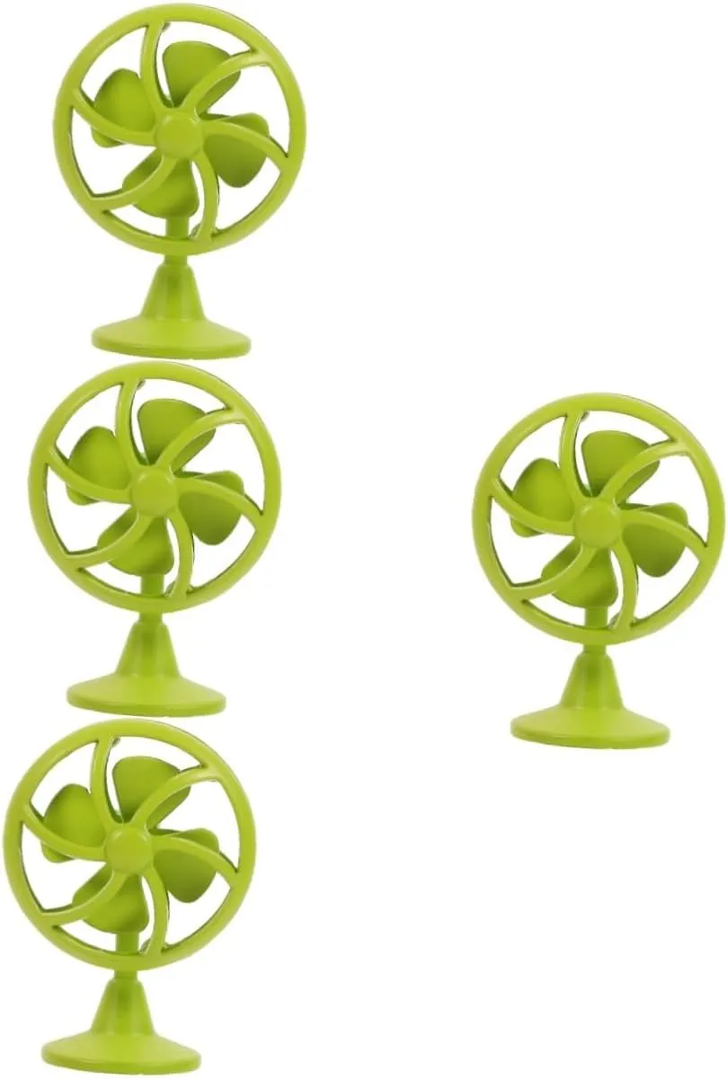 Fake Fan Mini Fan Furniture Fake Fan Decor Furniture Model Tiny Fan Hemoton 4pcs clamor Miniature Toy Adorable Mini Fan Mini House Accessory Mini Fan Toy Mini Fan Prop Miniature Furniture Mini 