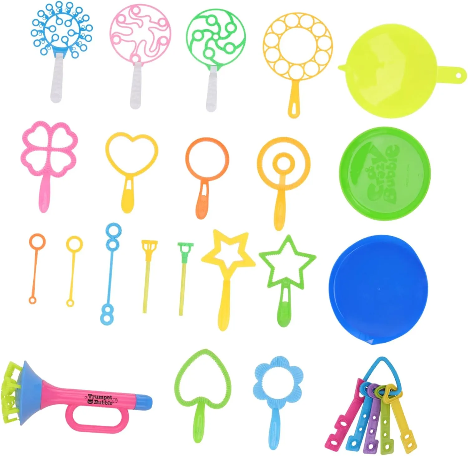 Family Gatherings BESTonZON 29pcs Cartoon Bubble Stick Fun Bubble Making Toys for approach elongate pin jade Boys and Girls Handheld Bubbling Tubes with Tray for for and 