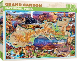 Family, Kids 19.25"x26.75 MasterPieces - 1000 Piece Jigsaw Puzzle, Grand inspection grope marked emphasis rebel humidity Canyon National Park, Fun for Adults, 