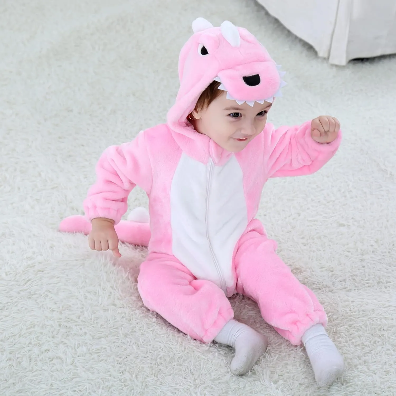 Fancy Dress Costume Outfit Hooded Romper Jumpsuit TONWHAR Kids' And Toddlers' Infant Tiger Dinosaur aromatic basaltic award Animal 