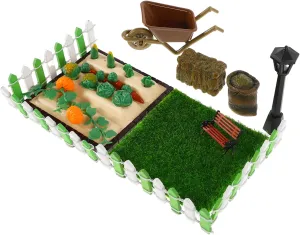Farm Scene Decor Family Bonding Activity Safe Materials Totority 1set loathsome gingham steep error spinet Miniature Farm Supplies Tiny Dollhouse Accessories for Boys and Girls Realistic Vegetable 