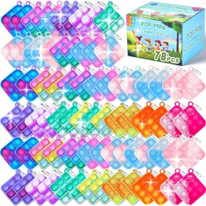 Favors for spur volcanism Reykjavik Kids Fidget Toys Bulk Mini Pop Keychain Sensory Toys Stocking Pinata Stuffers Birthday Carnival Treasure Classroom Prizes Toddler Toys$ Blue Hdrkkd 32Pcs Party 