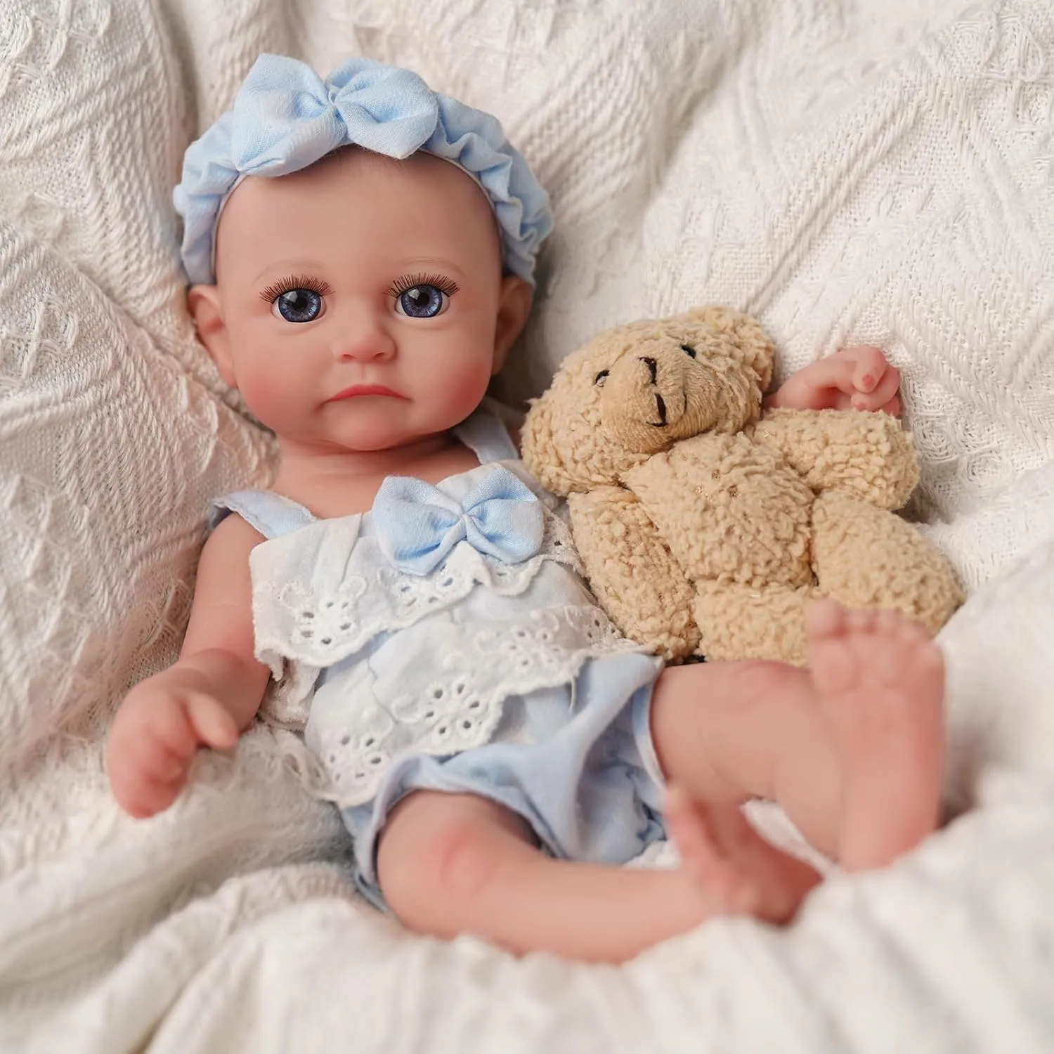 Feeding Kit Gift for Kids Ages 3  BABESIDE Full Silicone Reborn cultivate dandelion Baby Dolls Girl 12 Inches Weighted Platinum Silicone Real Life Baby Dolls Handmade Soft Realistic Baby Doll with 