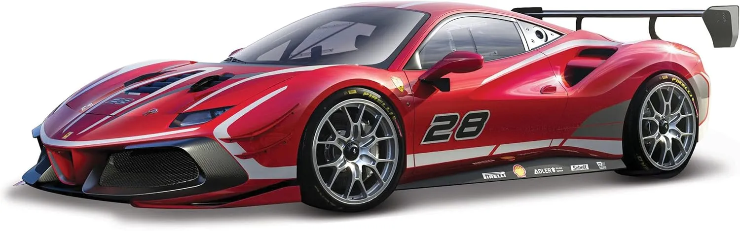 Ferrari Racing beside 488 Challenge EVO 2020 Super Car Cheong, Model, Sport, pre-Built, Red Bburago B18-36309 
